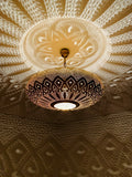 Moroccan Brass Pendant Light – Handcrafted Pierced Hanging Fixture for Dining Room, Kitchen or Entryway