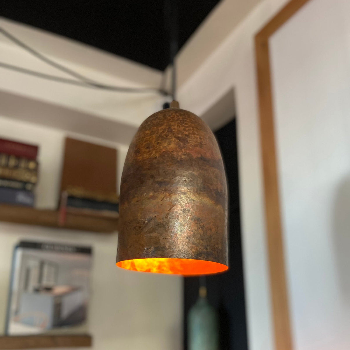 Oxidized Aged Dome Pendant Light Brass Ceiling Light , Copper Kitchen Island light  Lampshade Art deco lamp