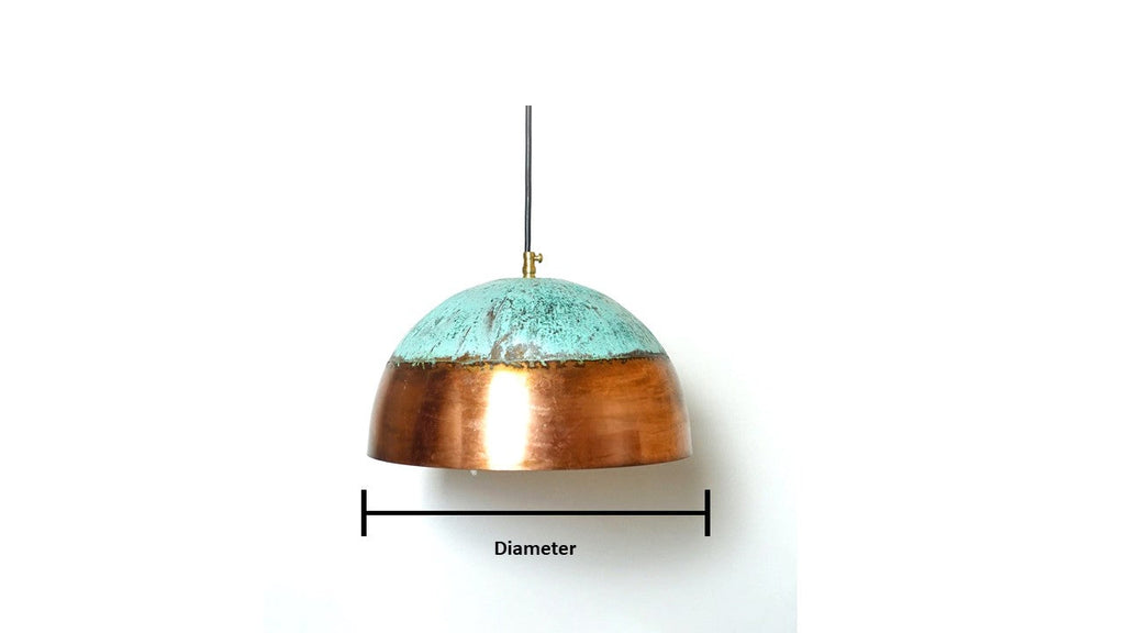 Oxidized Dome Pendant Light Brass Ceiling Light , Copper Kitchen Island light  Lampshade Art deco lamp