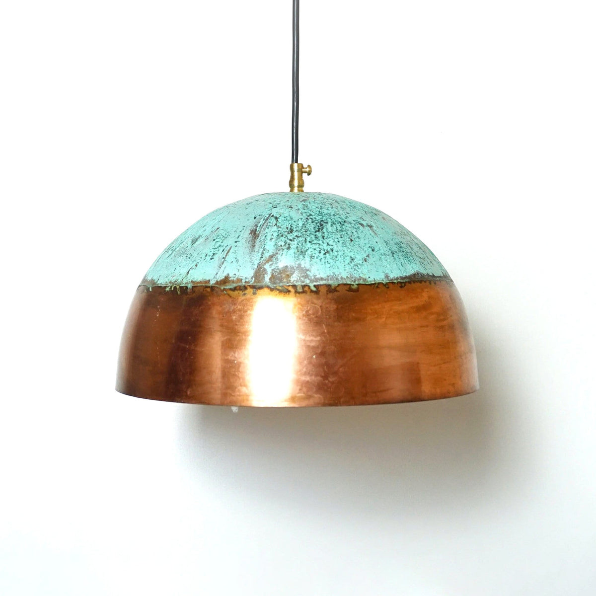 Oxidized Dome Pendant Light Brass Ceiling Light , Copper Kitchen Island light  Lampshade Art deco lamp