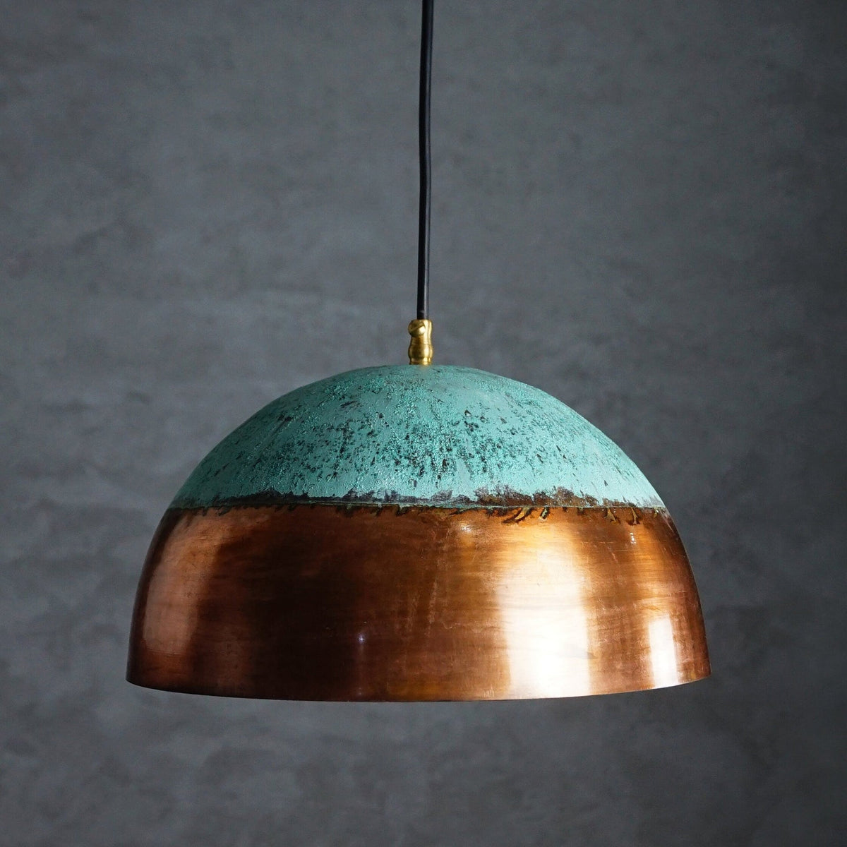 Oxidized Dome Pendant Light Brass Ceiling Light , Copper Kitchen Island light  Lampshade Art deco lamp