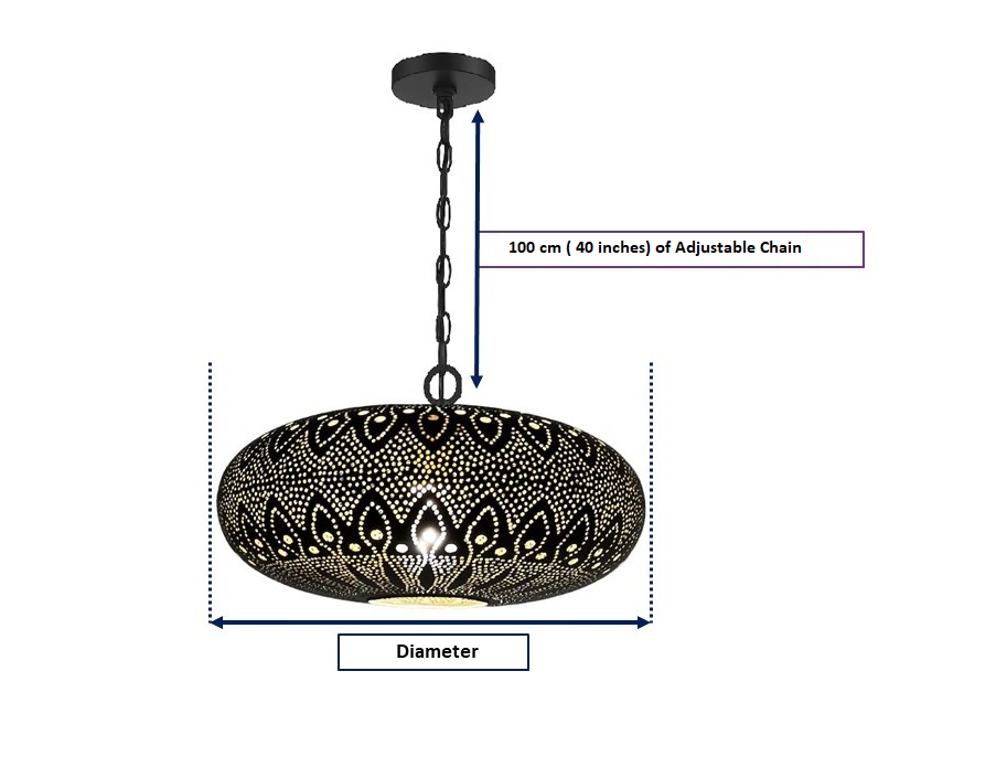 Rustic Moroccan Brass ceiling lamp Hanging Pendant Light Fixture Chandelier Dining Room Kitchen Entryway Living room