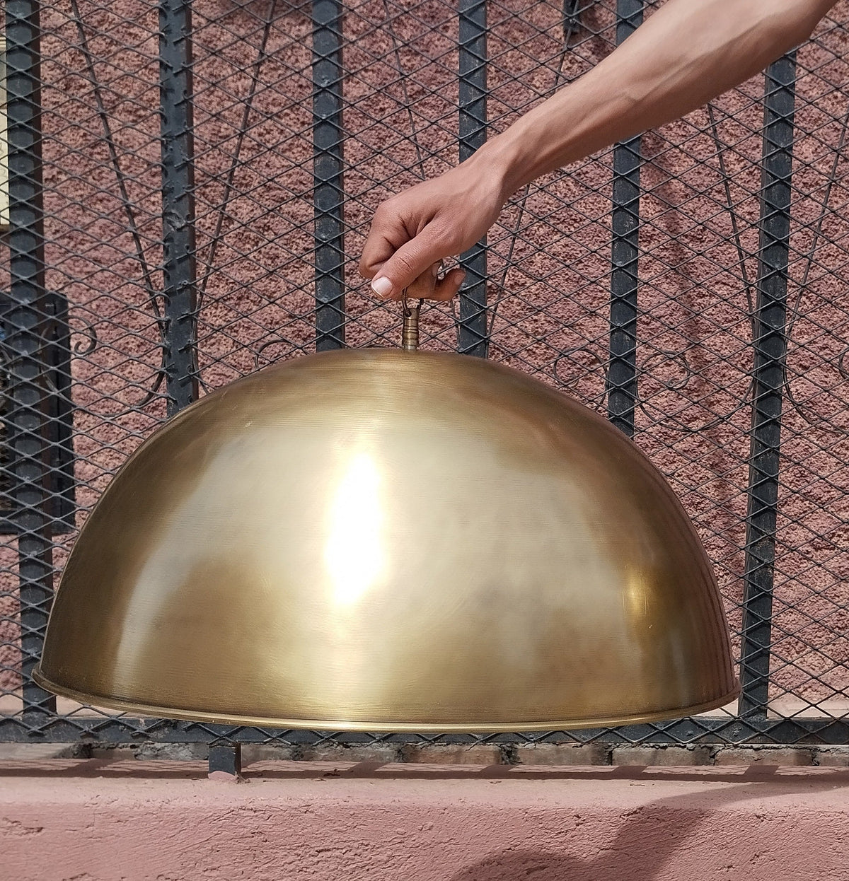 Hammered Brass Dome Pendant Light, Antique Pendant Light Brass Lampshade Ceiling Light Kitchen Island light ,Copper Lampshade Art deco lamp