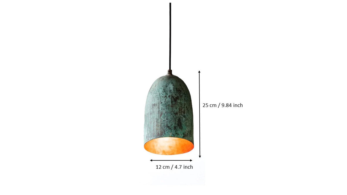 Oxidized Dome Pendant Light Brass Ceiling Light , Copper Kitchen Island light  Lampshade Art deco lamp