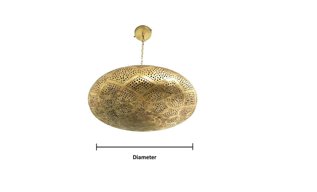 Farmhouse Authentic Moroccan Brass Pendant Light Lampshade Lamp Gold ceiling Chandelier Dining Room Kitchen Entryway Living room