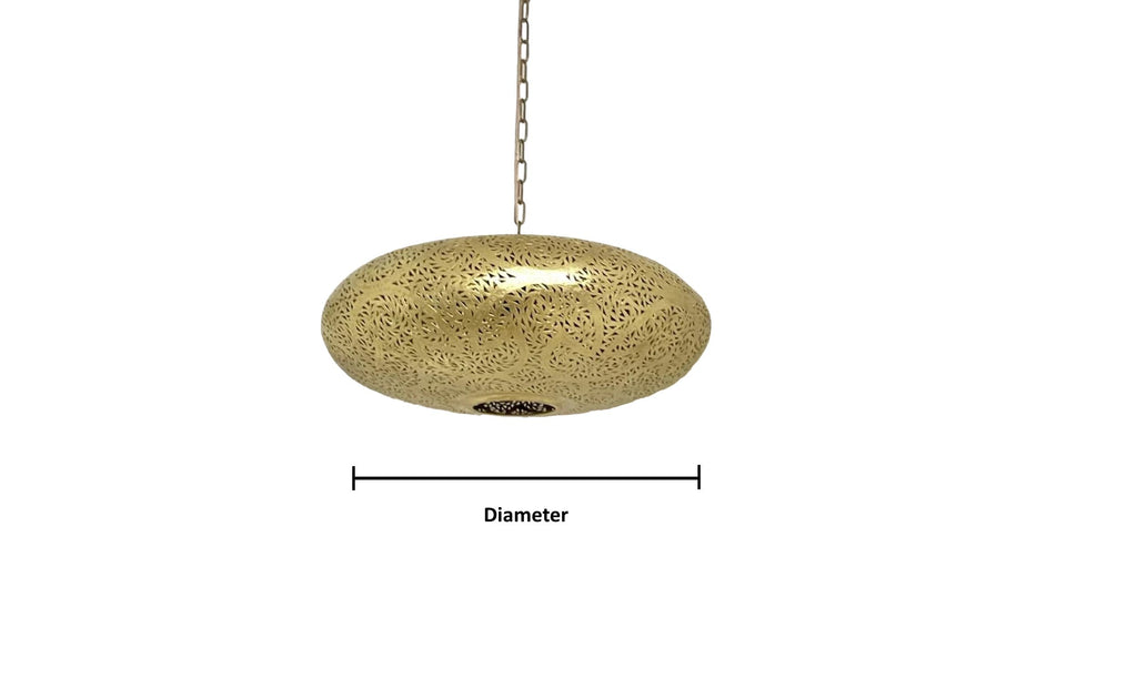 Farmhouse Authentic Moroccan Brass Pendant Light Lampshade Lamp Gold ceiling Chandelier Dining Room Kitchen Entryway Living room