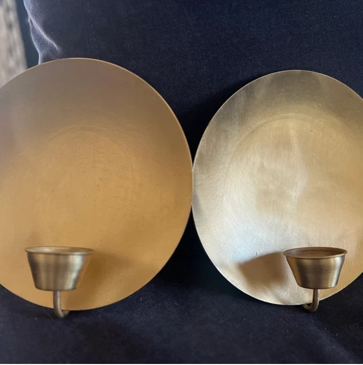 Brass Candle Candlestick Holder Wall Sconce Gift christmas  Holders Wall Votive Sconces Tea light Candle Holders for Home Light Decoration