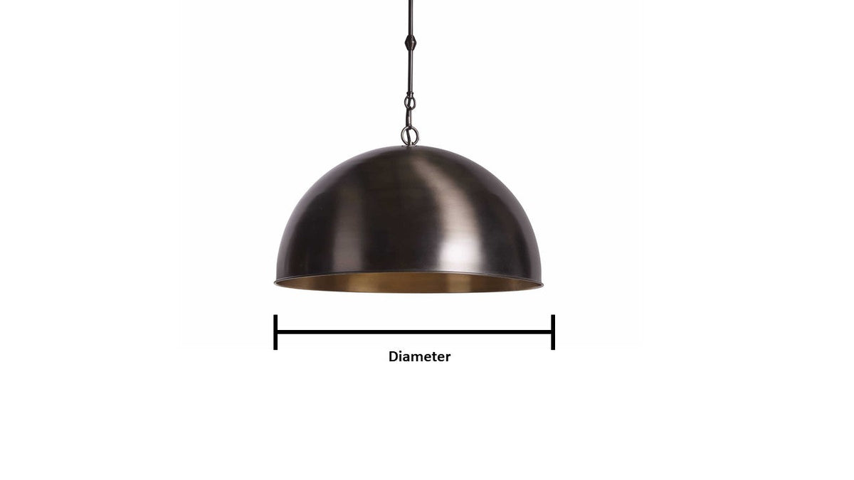 Black Brass Dome Fixture Ceiling, Modern ceiling, kitchen island Lights, Boho Pendant Lamp , Black outside & Gold inside