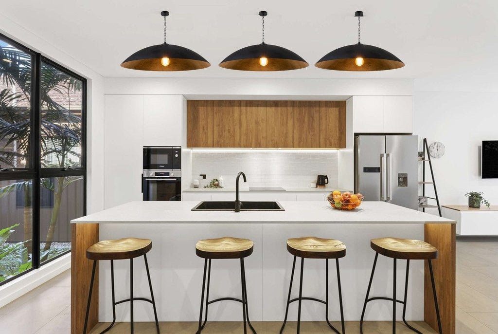Black Brass Pendant Light Lampshade Ceiling Light Kitchen Island light - living dining table room Lampshade Art deco lamp