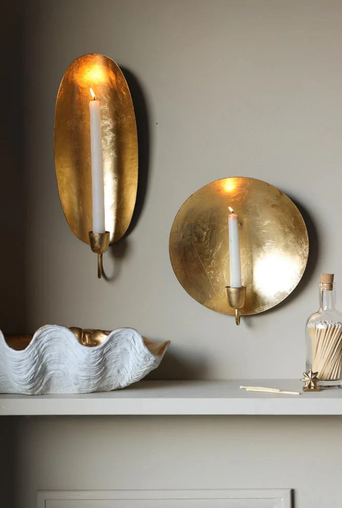 Brass Candle Candlestick Holder Wall Sconce Gift christmas  Holders Wall Votive Sconces Tea light Candle Holders for Home Light Decoration