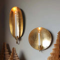 Brass Candle Candlestick Holder Wall Sconce Gift christmas  Holders Wall Votive Sconces Tea light Candle Holders for Home Light Decoration