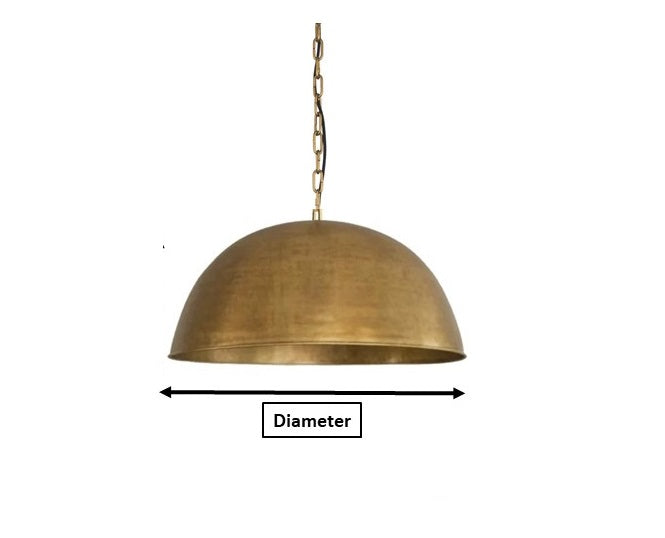 Hammered Brass Dome Pendant Light, Antique Pendant Light Brass Lampshade Ceiling Light Kitchen Island light ,Copper Lampshade Art deco lamp