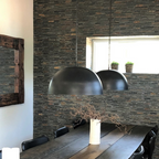 Black Brass Dome Fixture Ceiling, Modern ceiling, kitchen island Lights, Boho Pendant Lamp , Black outside & Gold inside