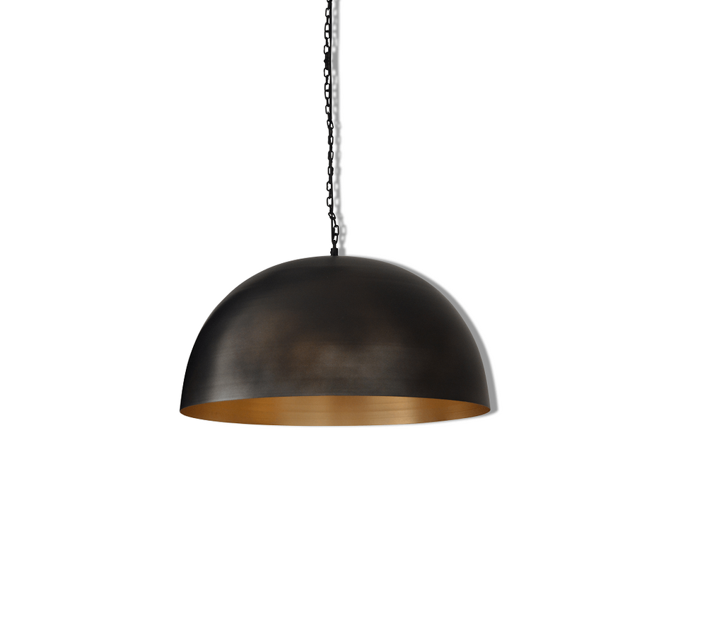 Black Brass Dome Fixture Ceiling, Modern ceiling, kitchen island Lights, Boho Pendant Lamp , Black outside & Gold inside