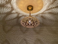 Rustic Moroccan Brass ceiling lamp Hanging Pendant Light Fixture Chandelier Dining Room Kitchen Entryway Living room
