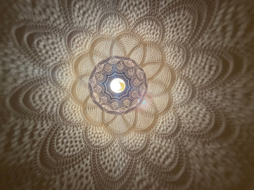 Rustic Moroccan Brass ceiling lamp Hanging Pendant Light Fixture Chandelier Dining Room Kitchen Entryway Living room