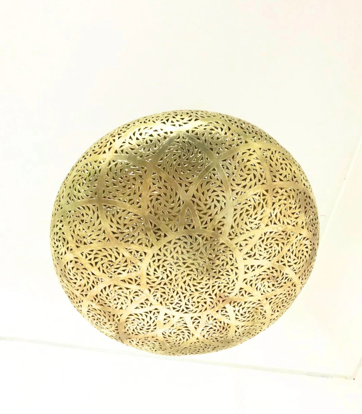 Farmhouse Authentic Moroccan Brass Pendant Light Lampshade Lamp Gold ceiling Chandelier Dining Room Kitchen Entryway Living room