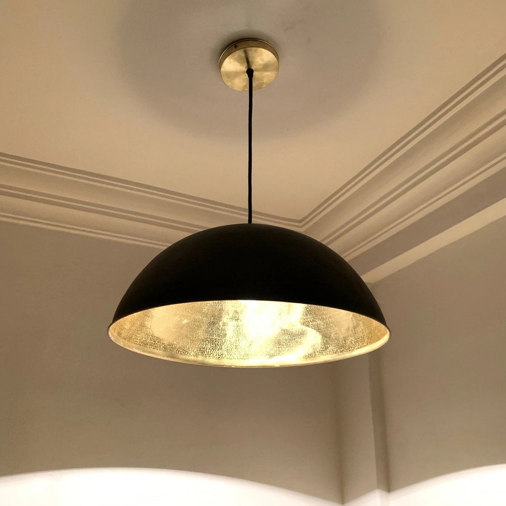 Black Dome Pendant Light Brass Lampshade Ceiling Light , Copper Handmade Lighting Kitchen Island light ,Copper Lampshade Art deco lamp