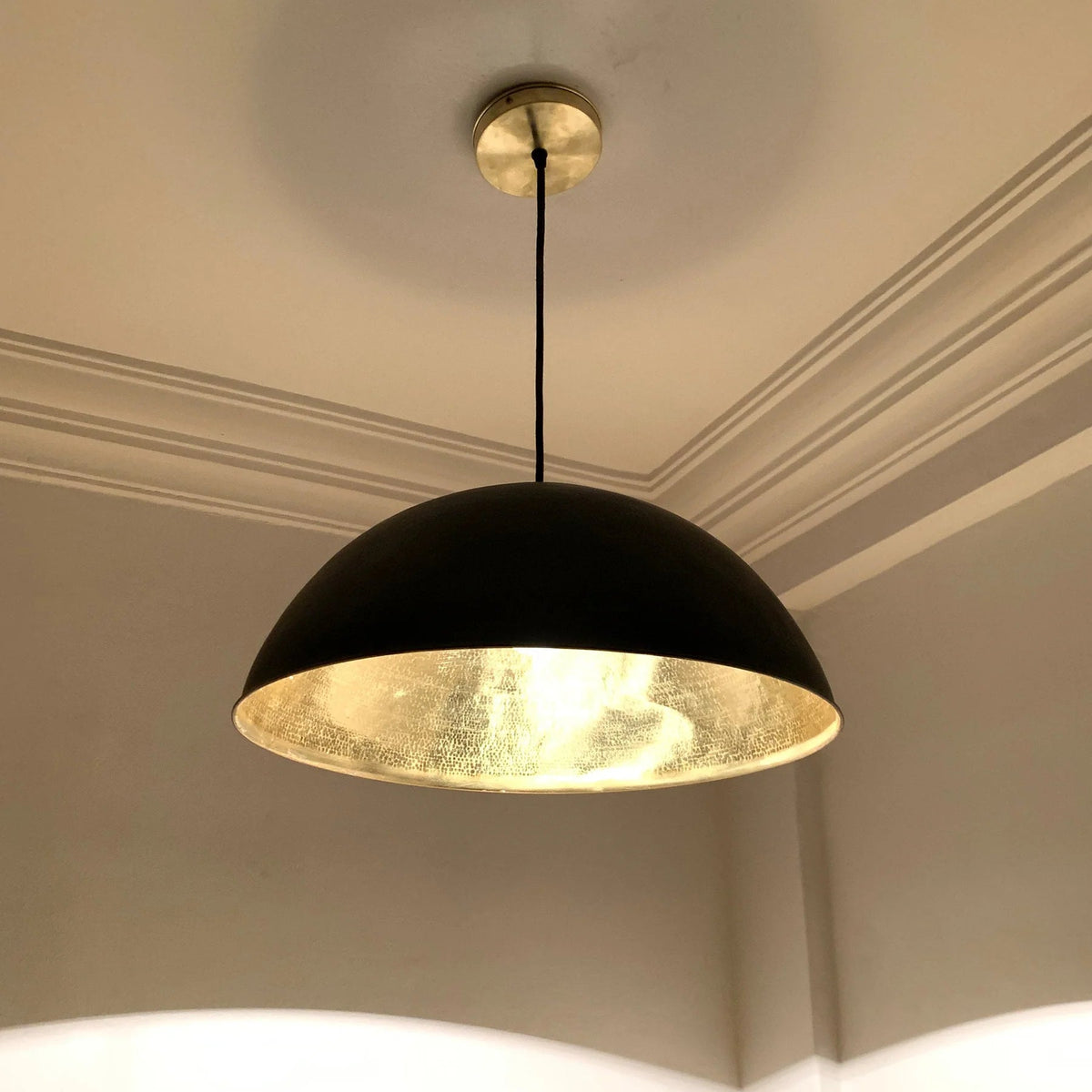 Black Dome Pendant Light Brass Lampshade Ceiling Light , Copper Handmade Lighting Kitchen Island light ,Copper Lampshade Art deco lamp
