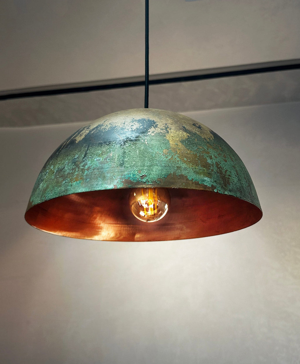Oxidized Dome Pendant Light Brass Lampshade Ceiling Light Kitchen Island light ,Copper Lampshade Art deco lamp