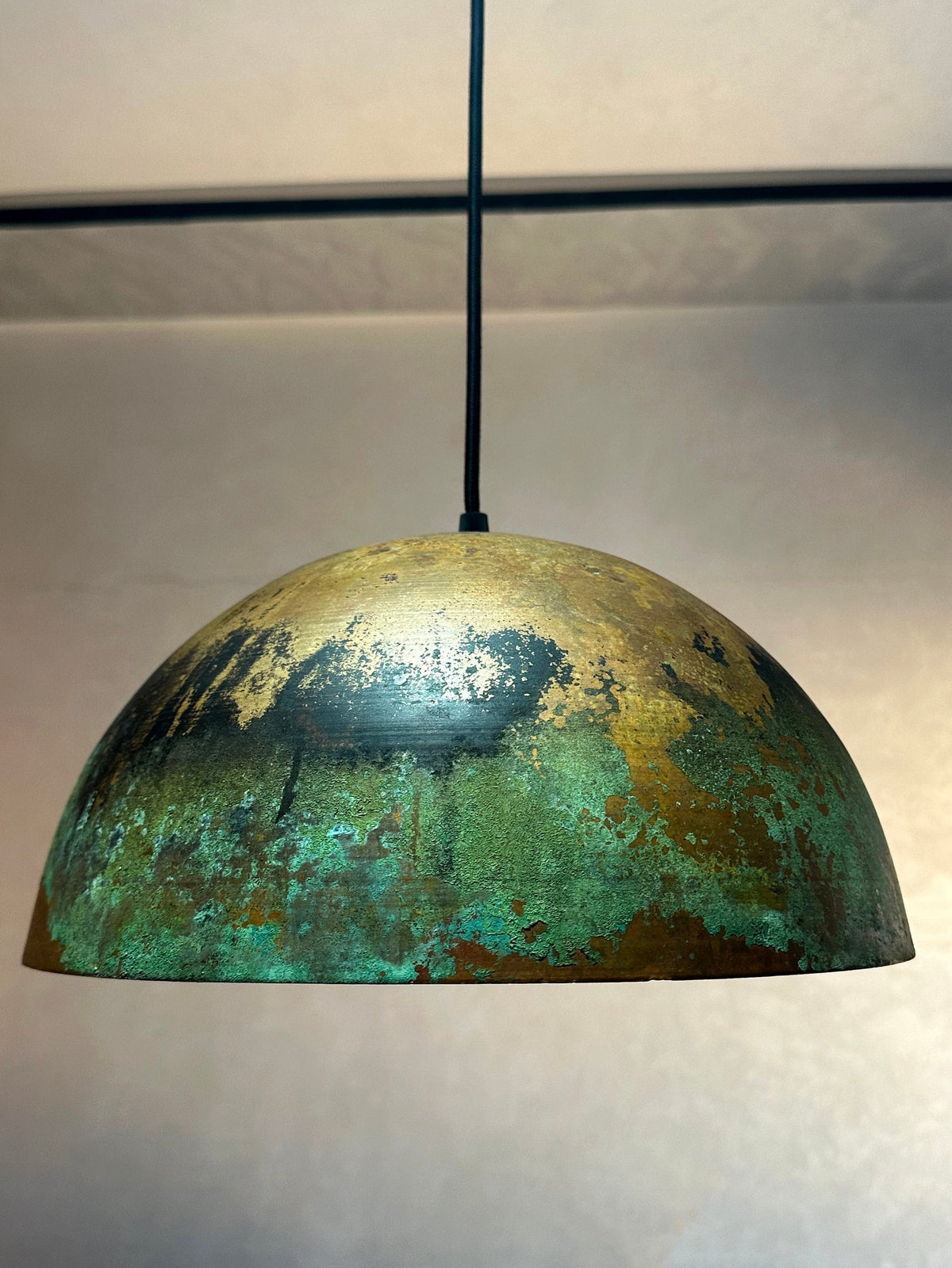 Oxidized Dome Pendant Light Brass Lampshade Ceiling Light Kitchen Island light ,Copper Lampshade Art deco lamp