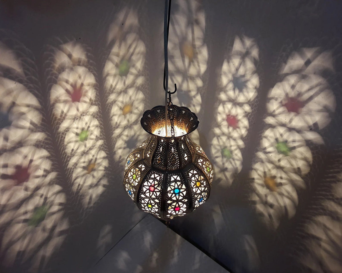 Unique Ceiling Lampshade Lamp, Handmade Pendant Brass Light shade, Moroccan Lampshades, New Home Decor Lighting