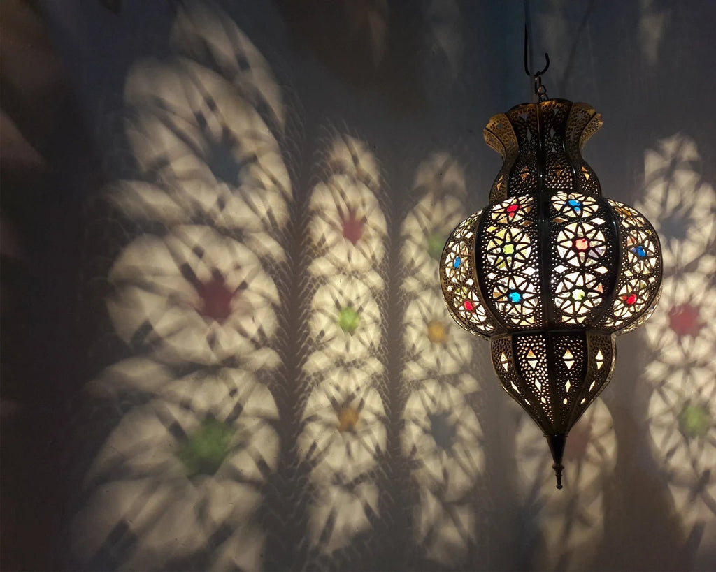 Unique Ceiling Lampshade Lamp, Handmade Pendant Brass Light shade, Moroccan Lampshades, New Home Decor Lighting