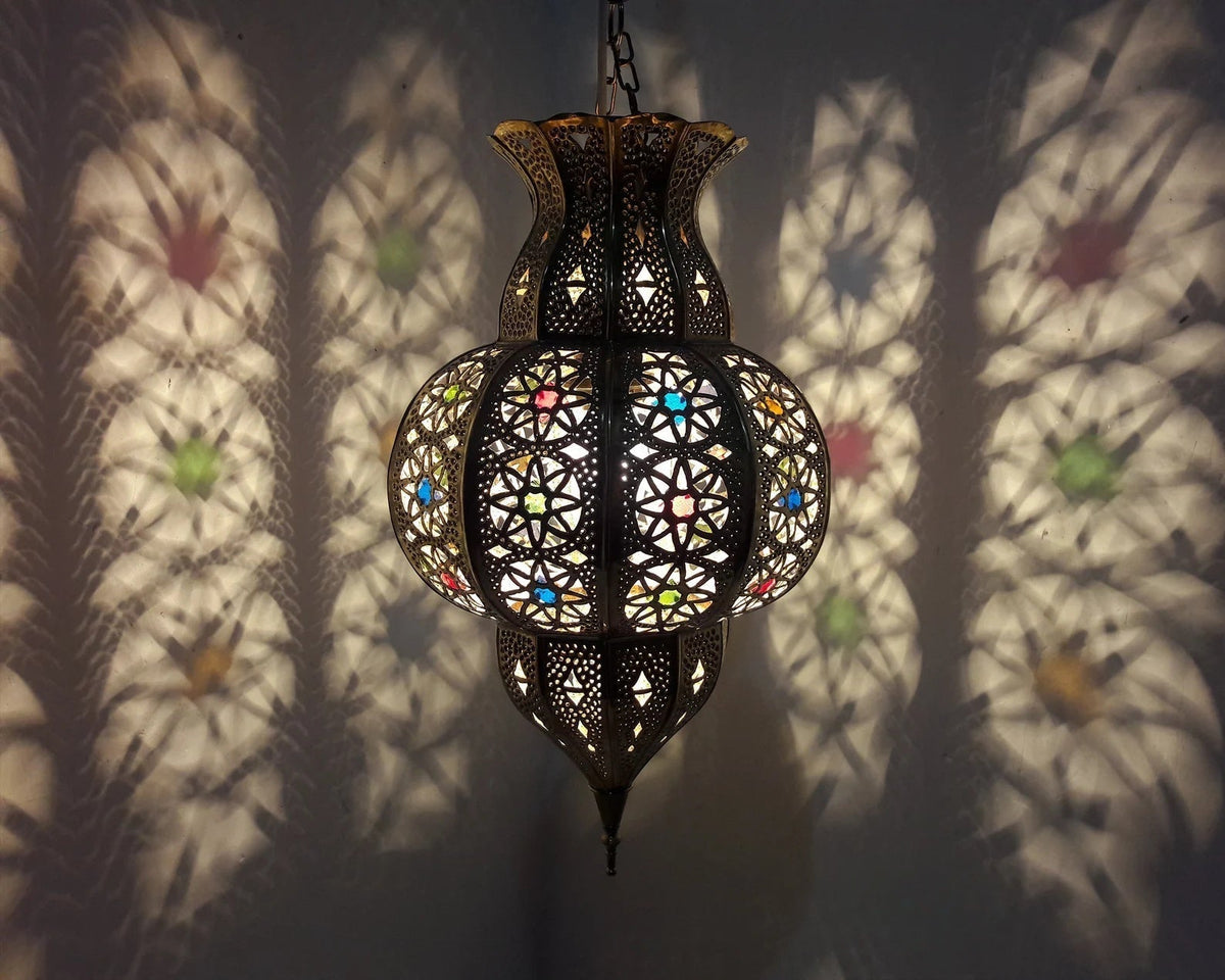 Unique Ceiling Lampshade Lamp, Handmade Pendant Brass Light shade, Moroccan Lampshades, New Home Decor Lighting