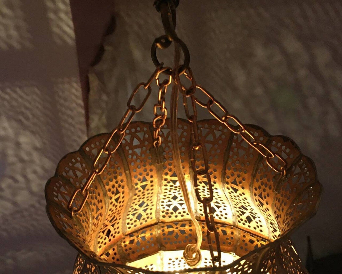 Large Moroccan ceiling Lampshade Lamp, Handmade Pendant Brass Light shade, Moroccan Lampshades, New Home Decor Lighting - Marrakech Lighting