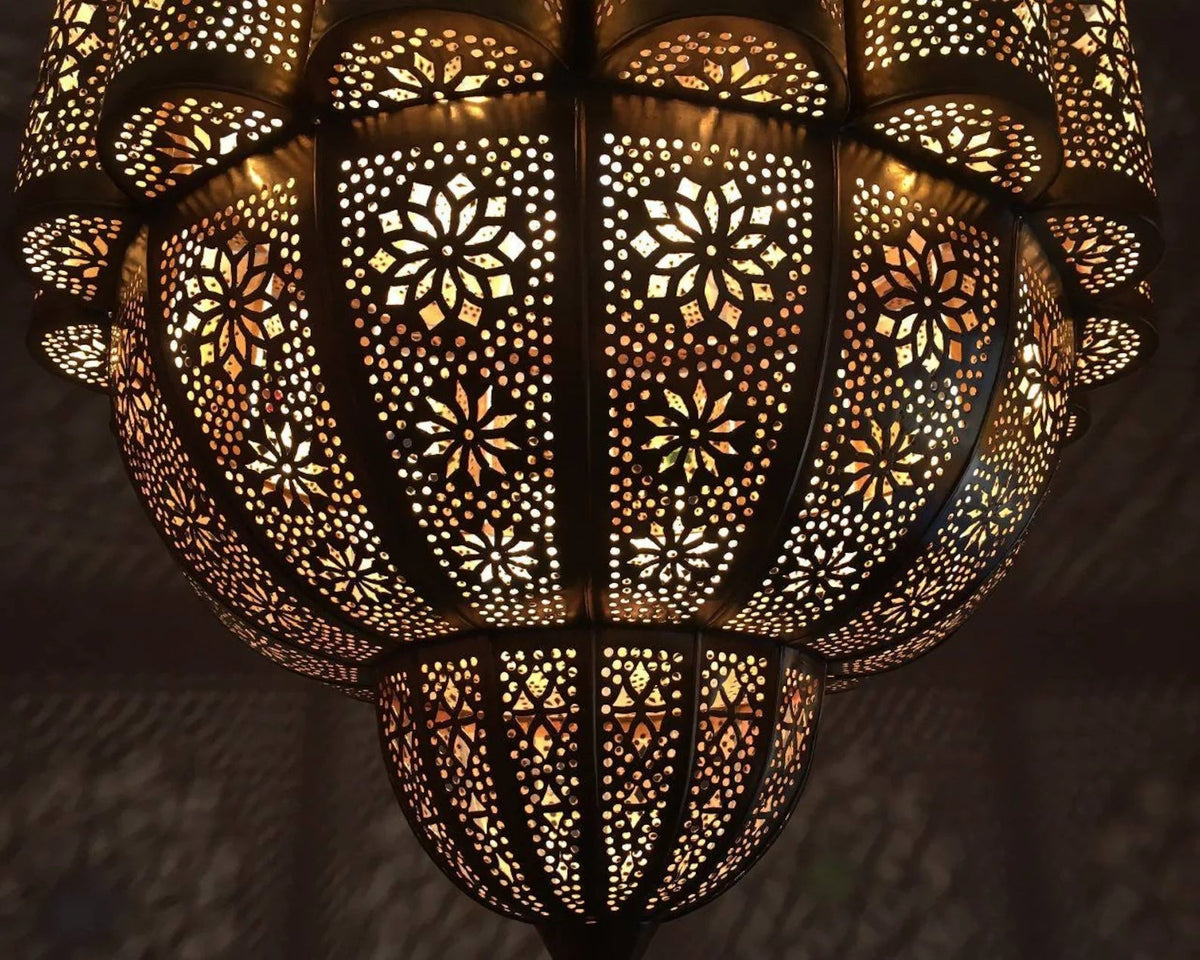 Large Moroccan ceiling Lampshade Lamp, Handmade Pendant Brass Light shade, Moroccan Lampshades, New Home Decor Lighting - Marrakech Lighting