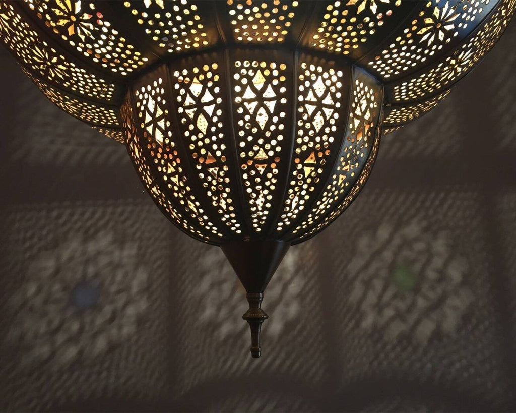 Large Moroccan ceiling Lampshade Lamp, Handmade Pendant Brass Light shade, Moroccan Lampshades, New Home Decor Lighting - Marrakech Lighting